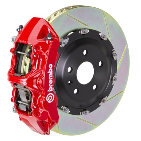 Brembo 04-08 S4 (B6/B7) Front GT BBK 6 Piston Cast 365x34 2pc Rotor Slotted Type-1-Red