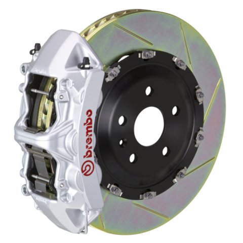 Brembo 18+ Model 3 AWD/RWD Front GT BBK 6 Piston Cast 365x34 2pc Rotor Slotted Type1-Silver