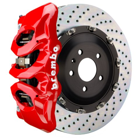 Brembo 24+ BMW M30i/530i xDrive Front GT BBK 6 Piston Cast 380x34 2pc Rotor Drilled - Red