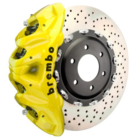 Brembo 25+ BMW X3 M50 xDrive (G45) Front GT BBK 8 Piston Cast 412x38 2pc Rotor Drilled - Yellow