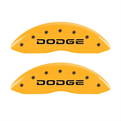 MGP 4 Caliper Covers Engraved F & R Broken D/Dodge Yellow Finish Black Char 2006 Dodge Durango