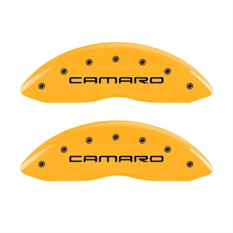 MGP 4 Caliper Covers Engraved Front Camaro Rear Gen 4/Ss Yellow Finish Black Char 1998 Chevy Camaro