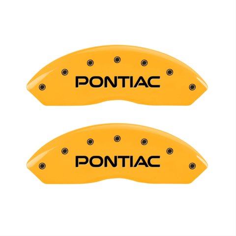 MGP 4 Caliper Covers Engraved Front Pontiac Rear Arrow Yellow Finish Blk Char 2009 Pontiac Solstice