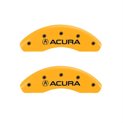 MGP 4 Caliper Covers Engraved Front Acura Rear TSX Yellow Finish Black Char 2005 Acura TSX