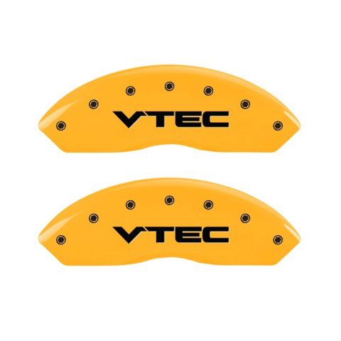 MGP 4 Caliper Covers Engraved Front & Rear Vtech Yellow Finish Black Char 1999 Acura RL