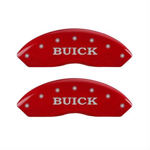 MGP 4 Caliper Covers Engraved Front Buick Rear Red Finish Silver Char 2018 Buick Envision