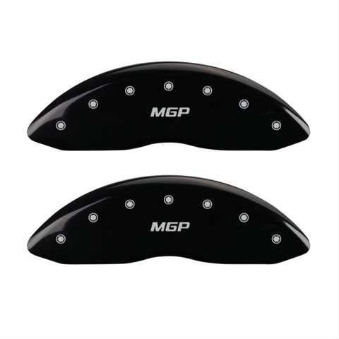 MGP 4 Caliper Covers Engraved Front & Rear MGP Black Finish Silver Characters 2018 Tesla S