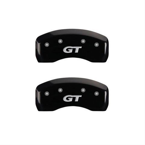 MGP 4 Caliper Covers Engraved Front Mustang Engraved Rear SN95/GT Black finish silver ch