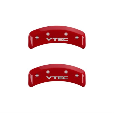 MGP 4 Caliper Covers Engraved Front & Rear Vtech Red finish silver ch