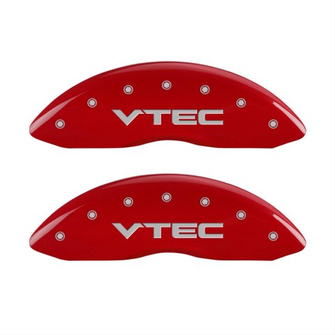 MGP 4 Caliper Covers Engraved Front & Rear Vtech Red finish silver ch