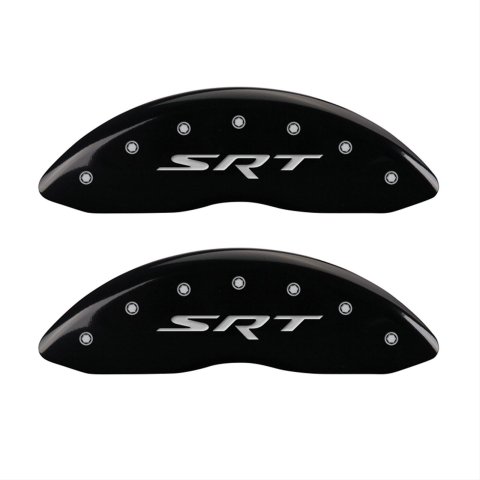 MGP 4 Caliper Covers Engraved Front & Rear SRT Black finish silver ch