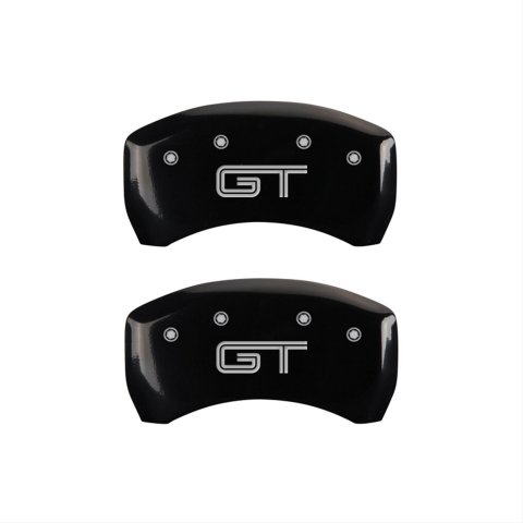 MGP Rear set 2 Caliper Covers Engraved Rear S197/GT Black finish silver ch