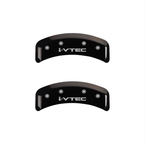 MGP 4 Caliper Covers Engraved Front & Rear i-Vtec Black finish silver ch