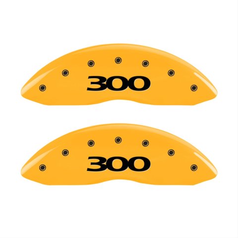 MGP 4 Caliper Covers Engraved Front & Rear 300 Yellow finish black ch