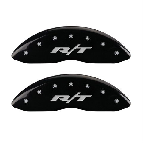 MGP 4 Caliper Covers Engraved Front & Rear RT Black finish silver ch