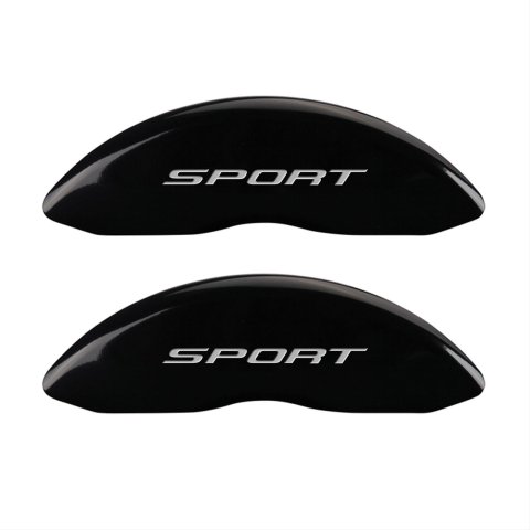 MGP 4 Caliper Covers Engraved Front & Rear No Bolts/Sport 2015 Black finish silver ch