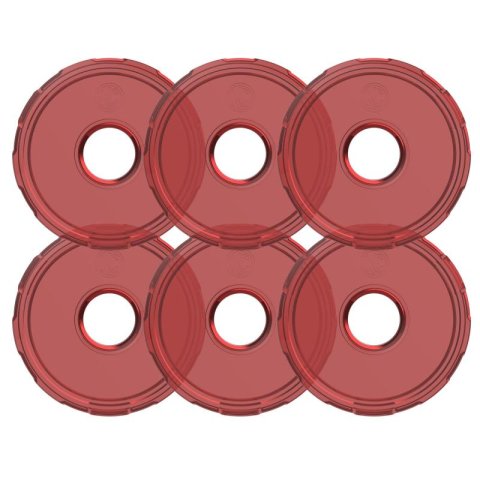 KC HiLiTES Cyclone V2 LED - Replacement Lens - Red - 6-PK