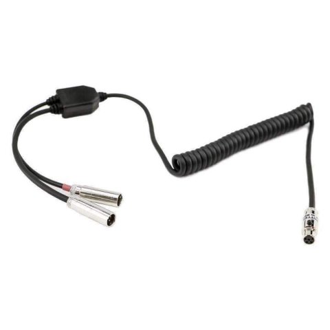 Rugged Radios Dual Radios to Headset Coil Cord Adapter for Crew Chief and Race Control