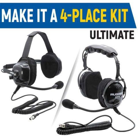 Rugged Radios Rear Seat Expansion Kit w/ Helmet Kits or Headsets / Ultimate Headset - Behind Head