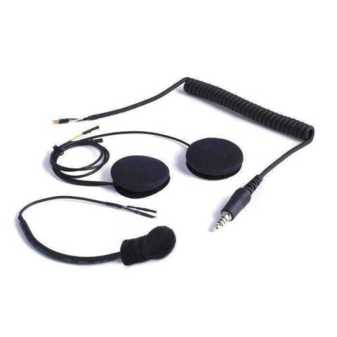 Rugged Radios Peltor 4-Conductor Helmet Kits Mic / 1/8 Ear Bud Jack / Coil Cord / Straight
