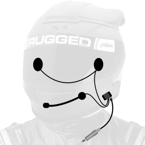 Rugged Radios Wired Offroad and STX Stereo - Helmet Kit w/Alpha Audio Speakers and Mic