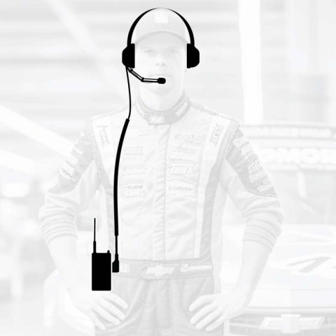Rugged Radios Crew Chief - H42 Spotter Headset and Rugged Handheld Radio Package - Black