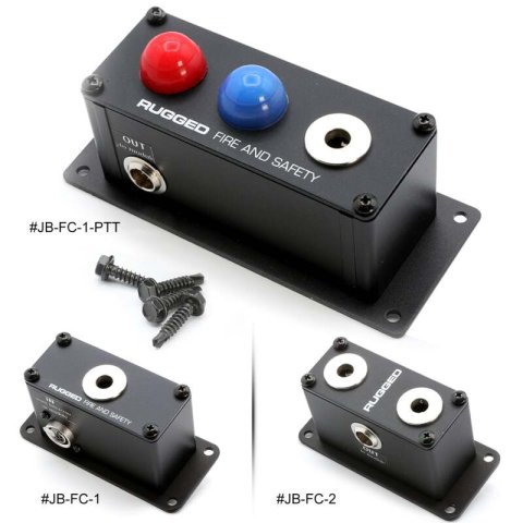 Rugged Radios Jack Box Headset Stations for RRP800 Fire & Safety Intercoms w/ Dual PTT