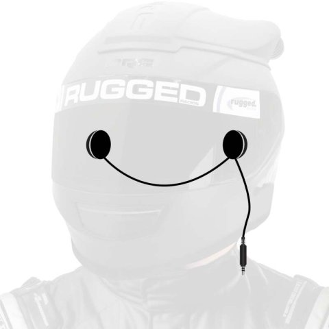 Rugged Radios In-Helmet Speakers with 3.5mm Plug Mono / Standard