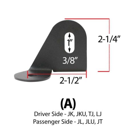 Rugged Radios Antenna Mount for Jeep Wrangler TJ LJ JK JL and Gladiator JT Jeep B Mount