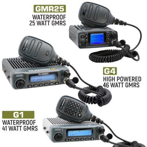 Rugged Radios Jeep Wrangler JL JLU and Gladiator JT Two-Way GMRS Mobile Radio Kit