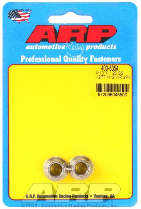 ARP M10 X 1.25 SS 12mm socket 12pt Nut Kit