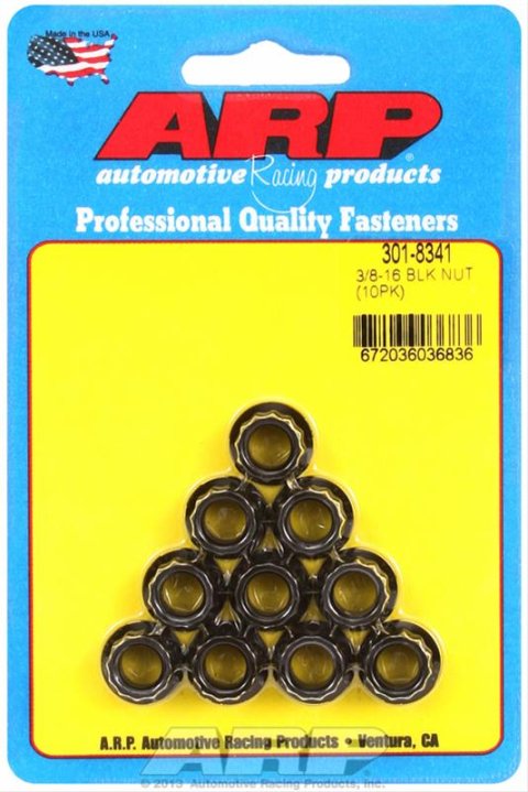 ARP 3/8 inch-16 12pt Nut Kit pkg of 10