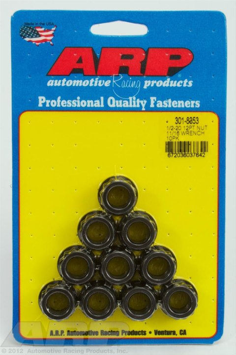 ARP 1/2-20 11/16 Socket 12pt Nut Kit (Set of 10)