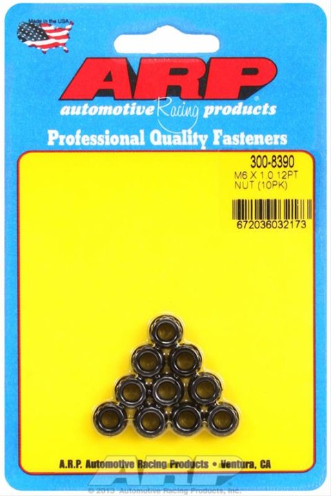 ARP M6 x 1.00 12pt Nut Kit (10 pack)