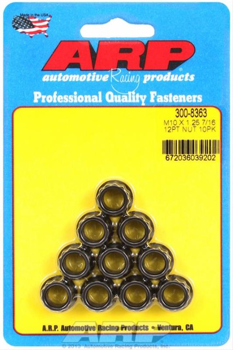 ARP M10 x 1.25 12pt Nut Kit (10 pack)