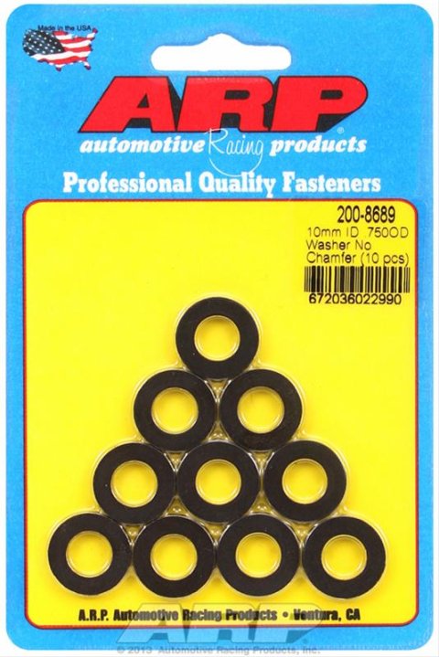 ARP M10 ID 3/4in OD Black Chamfer Washers (10 pack)