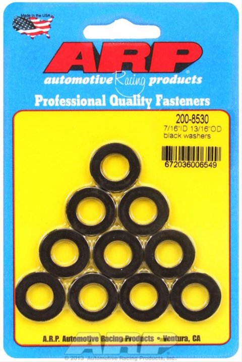 ARP 7/16in ID 13/16inOD Black Washers (Pack of 10)