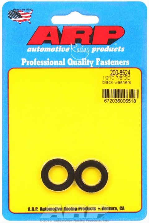 ARP 1/2in ID 7/8inOD Black Washer (Pack of 2)