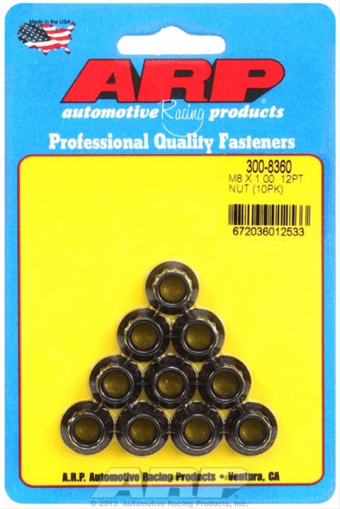 ARP M8 x 1.00 12pt Nut Kit (10 pack)