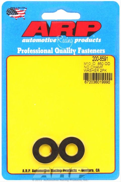 ARP M10 ID .850inOD Black Chamfer Washers (2 pack)