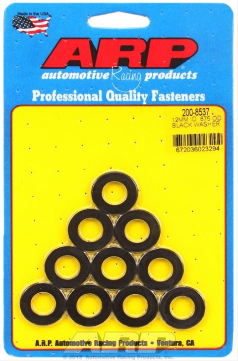 ARP M12 ID .875 OD Black Washers (Pack of 10)