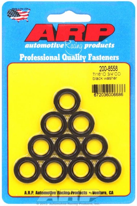 ARP 7/16inID 3/4inOD Black Washers (Pack of 10)