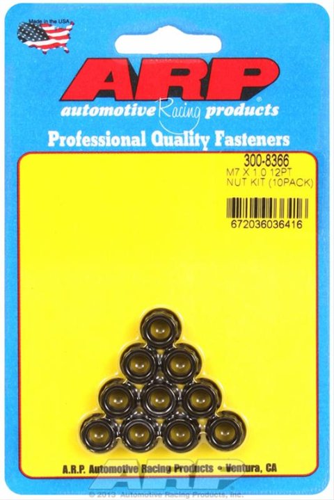 ARP M7 x 1.00 12pt Nut Kit (10/pkg)