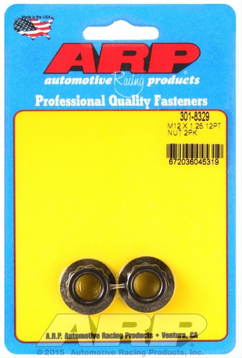 ARP M12 x 1.25 16mm socket 12pt Nut Kit (Pack of 2)
