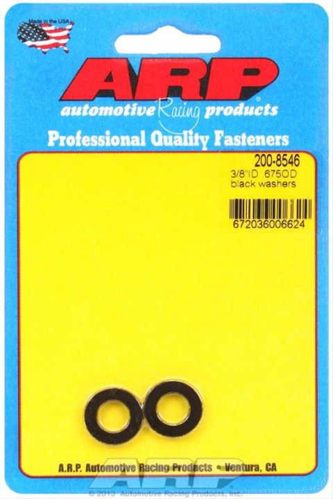 ARP 3/8 ID 0.675 OD Black Washers (2 pack)