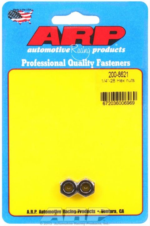 ARP 1/4-28 8740 Chrome Moly Nut Kit - 2 Pack (Black)