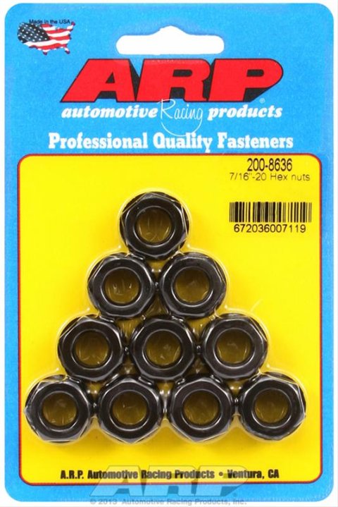 ARP 7/16in-20in Hex Nut Kit 10 Pack