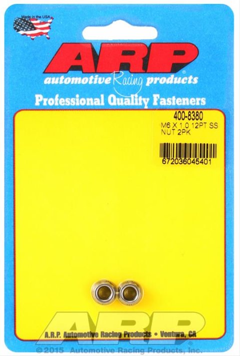 ARP M6 x 1.00 (M8 WR) SS 12pt Nut Kit (Set of 2)