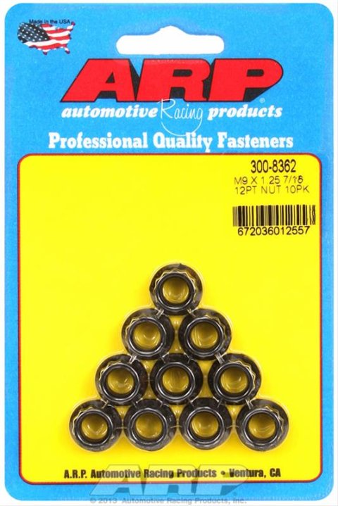ARP M9 x 1.25 12pt Nut Kit (10 pack)