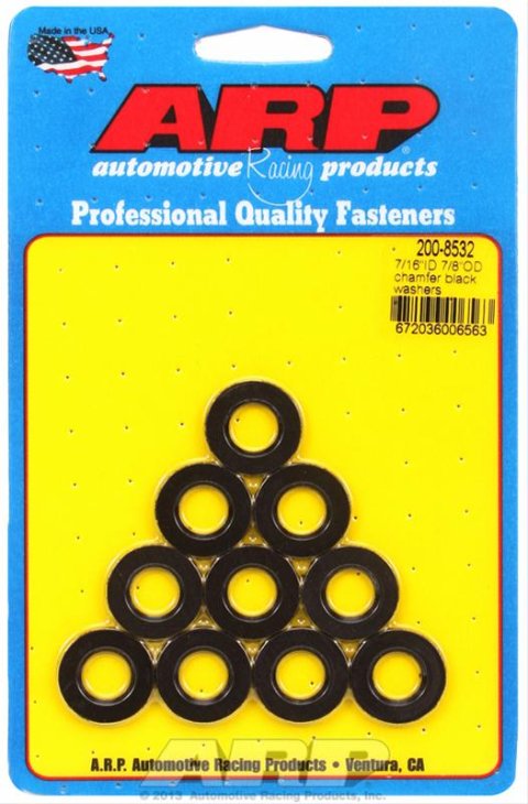 ARP 7/16in ID 7/8inOD Black Washers (Pack of 10)